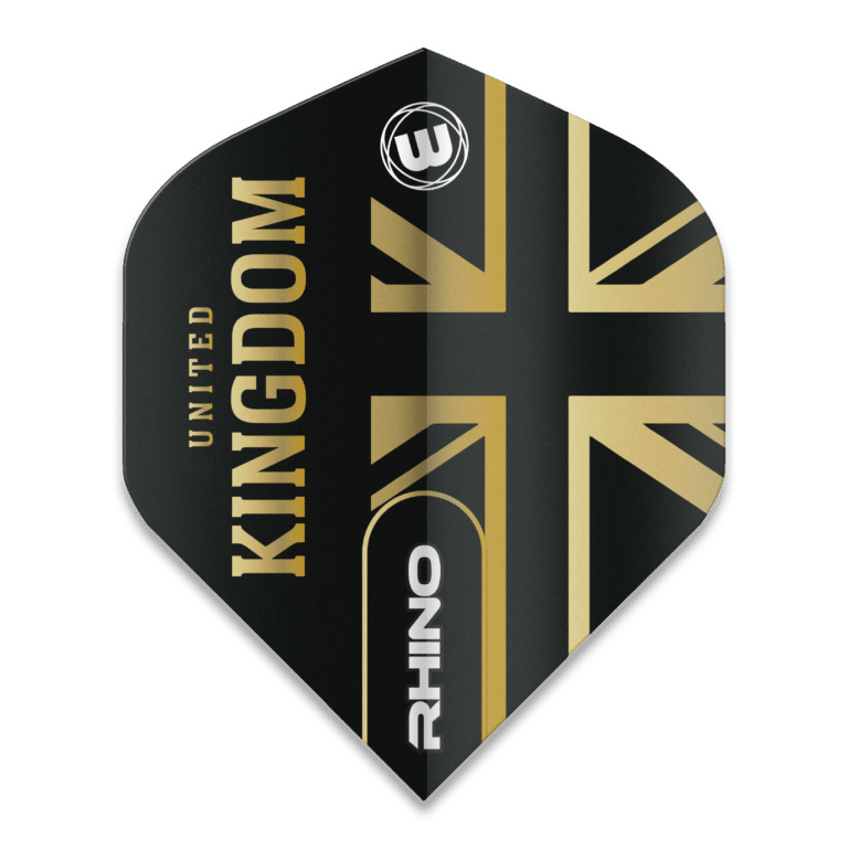 Winmau Rhino Black & Gold Flag - United Kingdom 6905.204