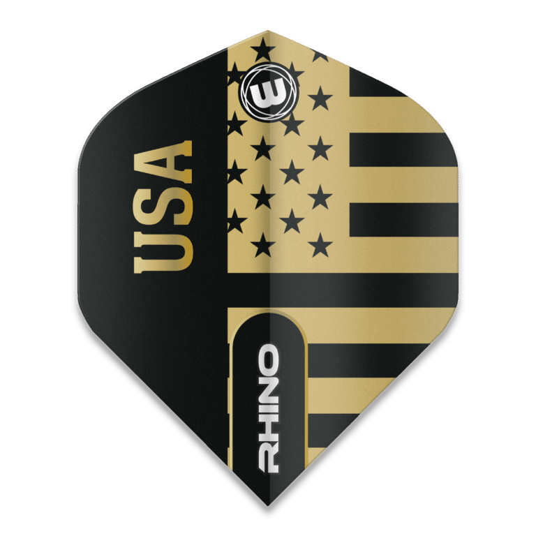 Winmau Rhino Black & Gold Flag - USA 6905.205