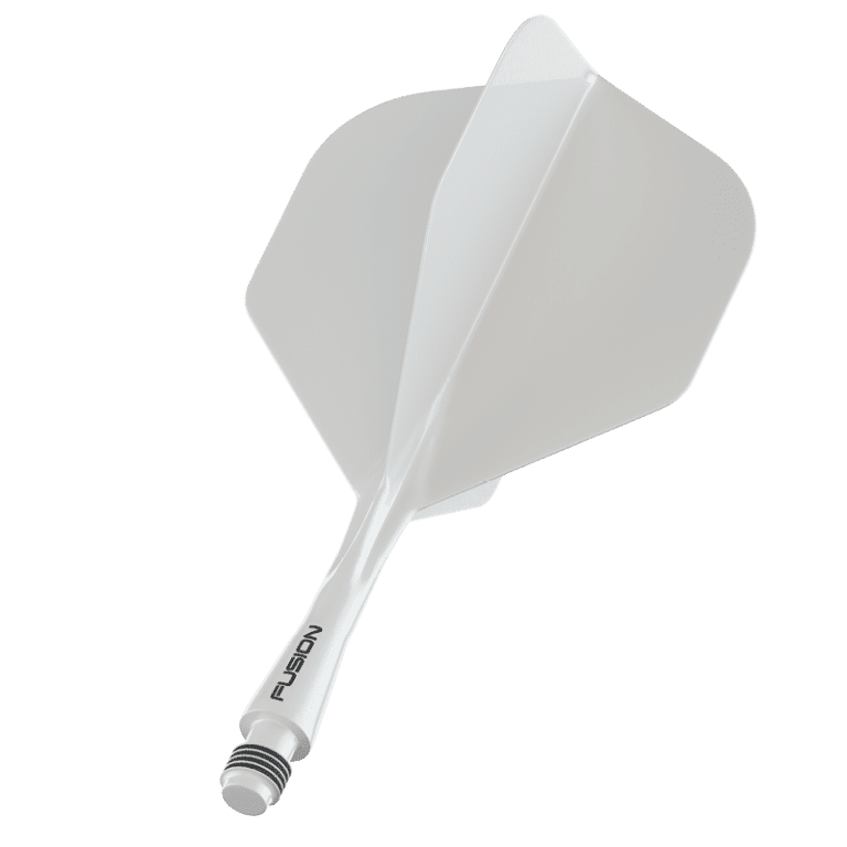 Winmau Fusion Integrated Flight & Shaft Short White