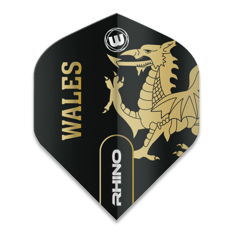 Winmau Rhino Black & Gold Flag – Wales 6905.201