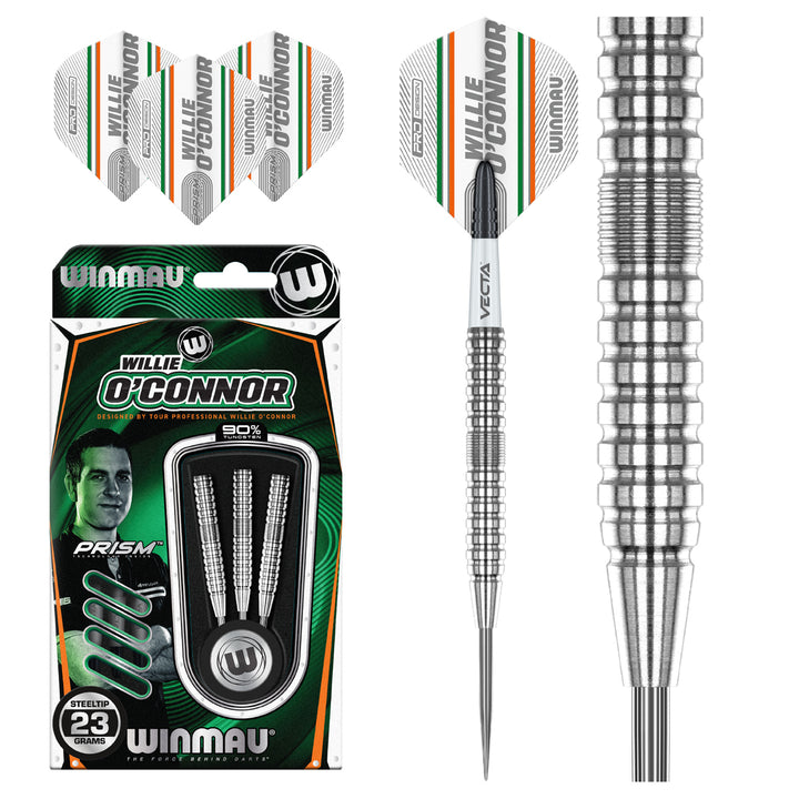 Willie O'Connor 90% Tungsten Steel Tip Darts by Winmau 23 Gram